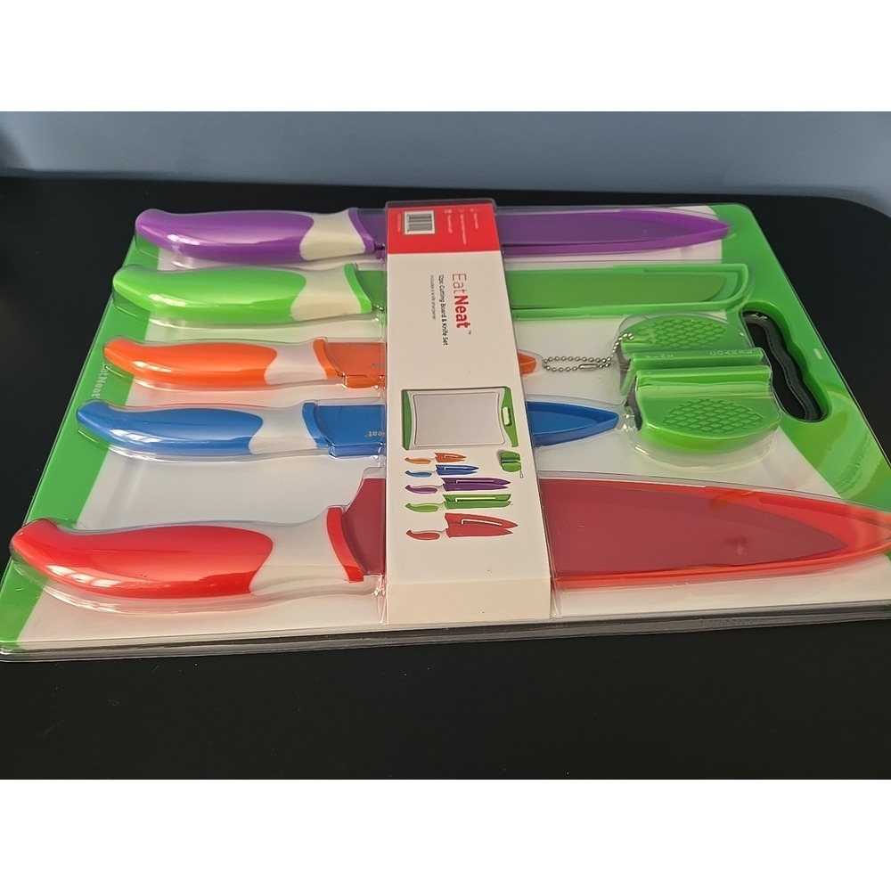 EatNeat 12-Piece Colorful Kitchen Knife Set - 5 Colored Stainless Steel Knive - Picture 7 of 7